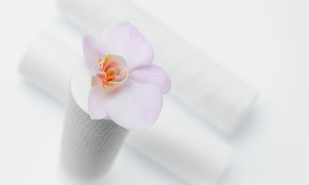 Cartridges for water treatment systems on white backgroundの写真素材