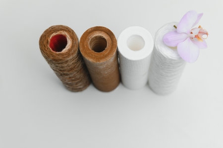 used and new water filters.
