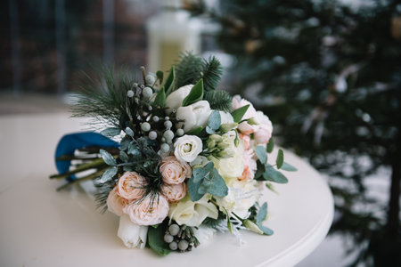 beautiful modern wedding bouquet.の写真素材