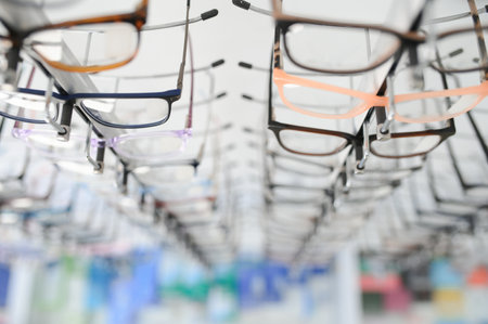 eyeglasses on the shelf.の写真素材