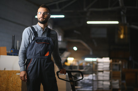 Portrait of a printing house worker.の写真素材