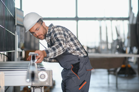 Male worker at a factory.の写真素材