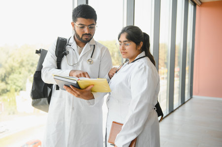 Indian Medical students. The concept of healthcare and medicine.の写真素材