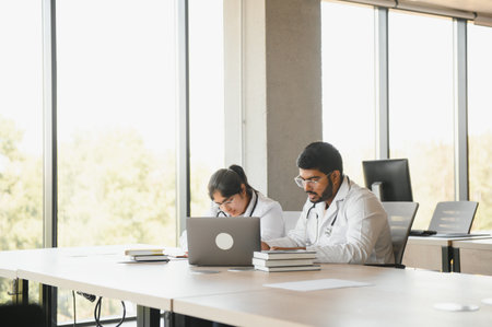 Indian Medical students. The concept of healthcare and medicine.の写真素材