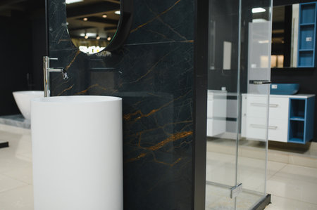 home improvement store bathroom furniture.の写真素材