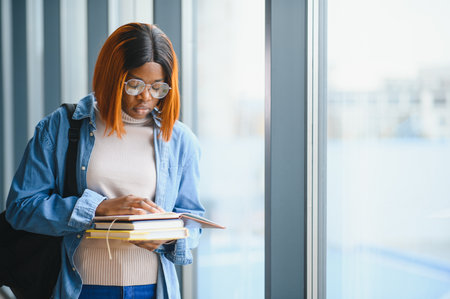 Young African-American student at university.
