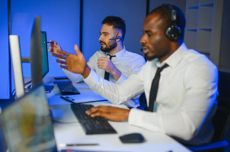 Dispatching support centers for freight transportation. Logistics and navigation of cargo delivery.の写真素材