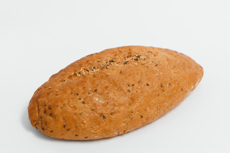 Fresh bread isolated on white background.