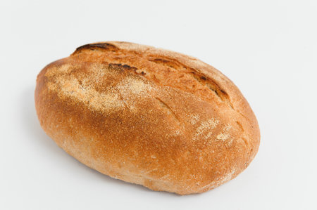 Fresh bread isolated on white background.
