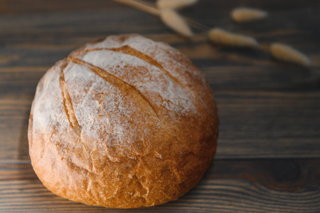 bread photo image on a wooden background, fresh bread delicious bread bread.