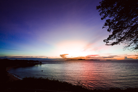 After sunset Koh Larn, Pattaya Thailandの写真素材