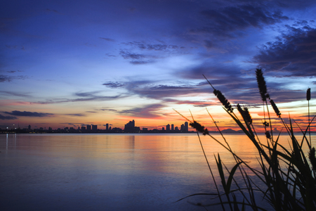 Light in the sky after sunsetの写真素材