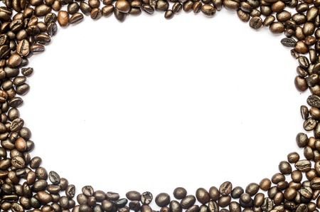 coffee beans isolated on white background.の写真素材