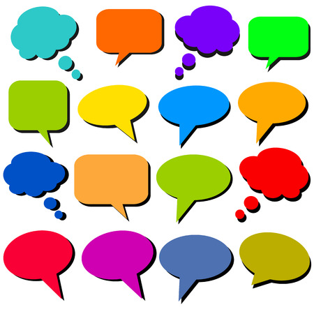 Colorful speech bubbles Thinking bubbleのイラスト素材