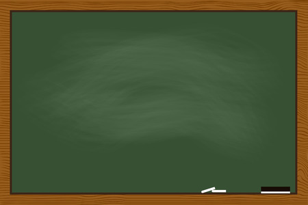 Green chalkboard in wood frame textureのイラスト素材