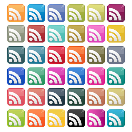 Icon Set RSS News feed vector.のイラスト素材