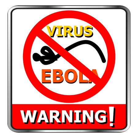 Warning ebola virus icon signs vectorのイラスト素材