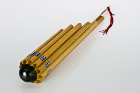 bamboo flute from asiaの写真素材