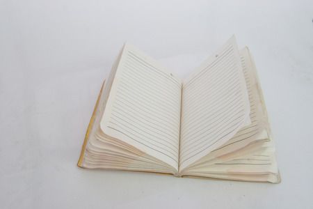 open notebook on isolated background from Bangkok,Thailandの写真素材