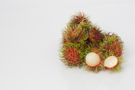 red rambutan with isolated background from Bangkok,Thailandの写真素材