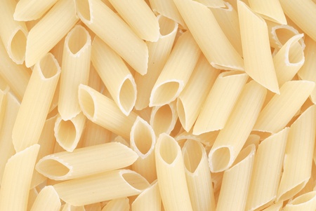 Closeup of uncooked italian pasta の写真素材