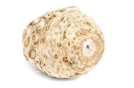 celery root  isolation  on whiteの写真素材