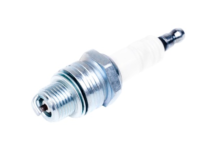 one new spark-plug isolated on the white background 