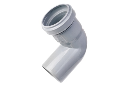 sanitary PVC fittings isolated on white 