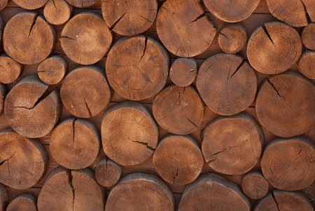 Decorative background from the beam and log logsの写真素材