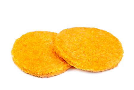 fish burgers isolated on whiteの写真素材