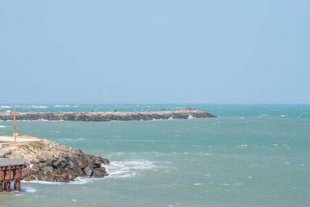 Daylight near Vivekananda Rock Memorial at Lakshadweep sea, Kanyakumari, India