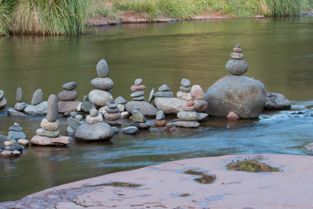 Stacked River Rocksの写真素材
