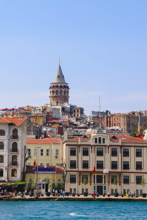 The Galata Tower in Istanbul, Turkeyのeditorial素材