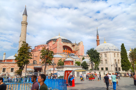 Beautiful view of Hagia Sophia in Istanbul, Turkey.のeditorial素材