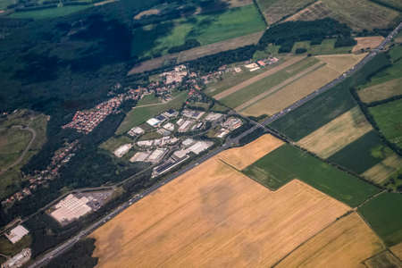 High-angle view from airplane.の写真素材