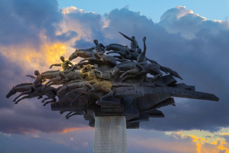 Independence monument in city of Izmirのeditorial素材