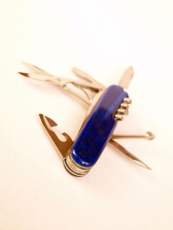 Blue swiss army knife