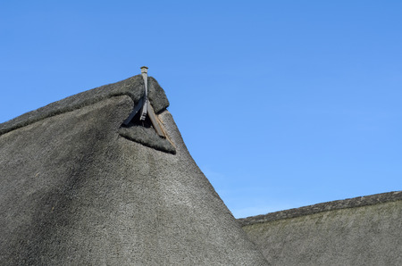 blue sky thatchedの写真素材