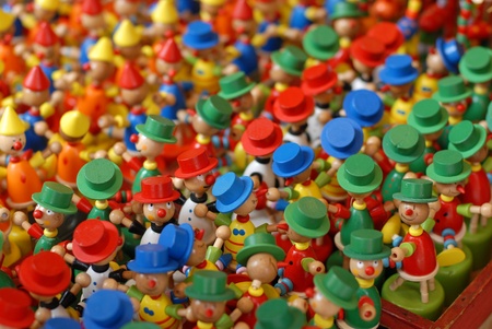 Colorful Wooden Dollsの写真素材