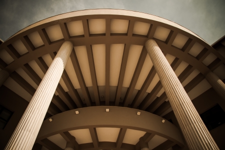 Abstract view of a building with nice, modern,interesting architectureのeditorial素材