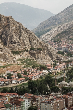 Panoramic view of  Amasya, Turkey which is an old city near Black Seaのeditorial素材
