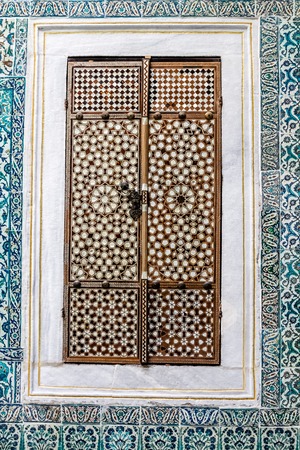 Harem door from mother of earl inlayの写真素材