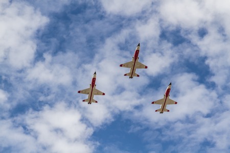 Nose of the plane under the cloudsのeditorial素材