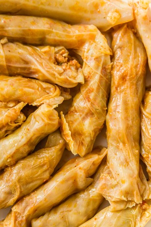 Sarma, Turkish traditional food, stuffed cabbage with rice and meat