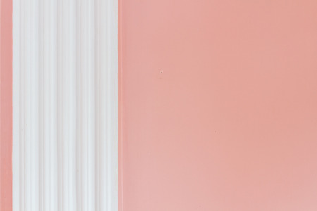 Pink Wall with Old Fashioned Gypsum Patternの写真素材