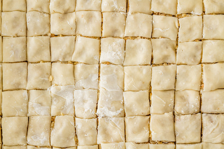 Preparation of dough for Baklava, the traditional Turkish dessertの写真素材