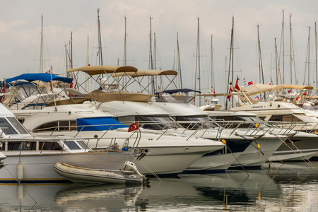 ISTANBUL - June 06: Sailboats at Pendik marina on June 06, 2012 in Istanbul, Turkeyのeditorial素材
