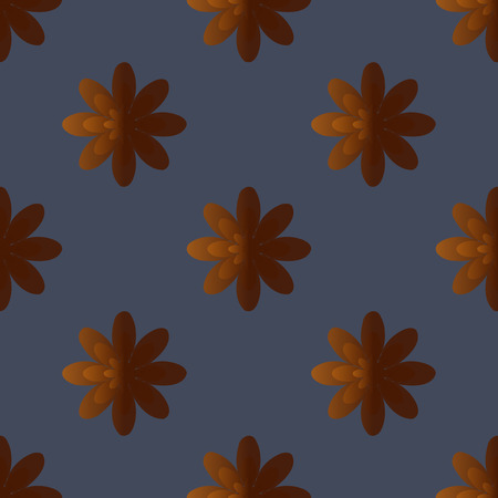 Seamless colorful abstract flower pattern created from circle and ellipsesの写真素材