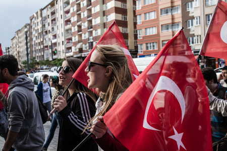 ESKISEHIR, TURKEY - JUNE 2, 2014: Commemoration on the anniversary of Ali Ismail Korkmaz's deathのeditorial素材