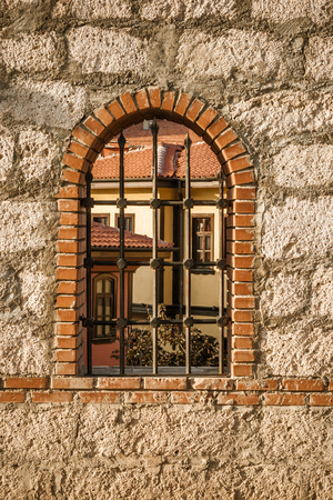 Garden window of a traditional Turkish house from Odunpazari,  Eskisehirのeditorial素材